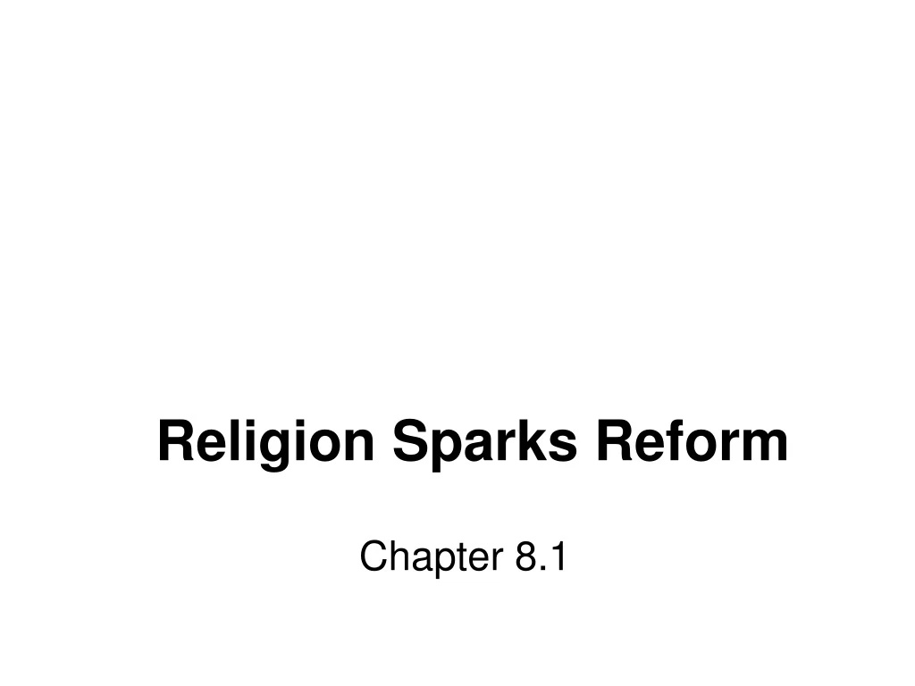 religion sparks reform n.
