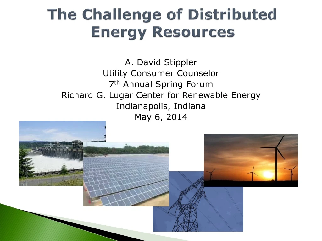 the challenge of distributed energy resources n.