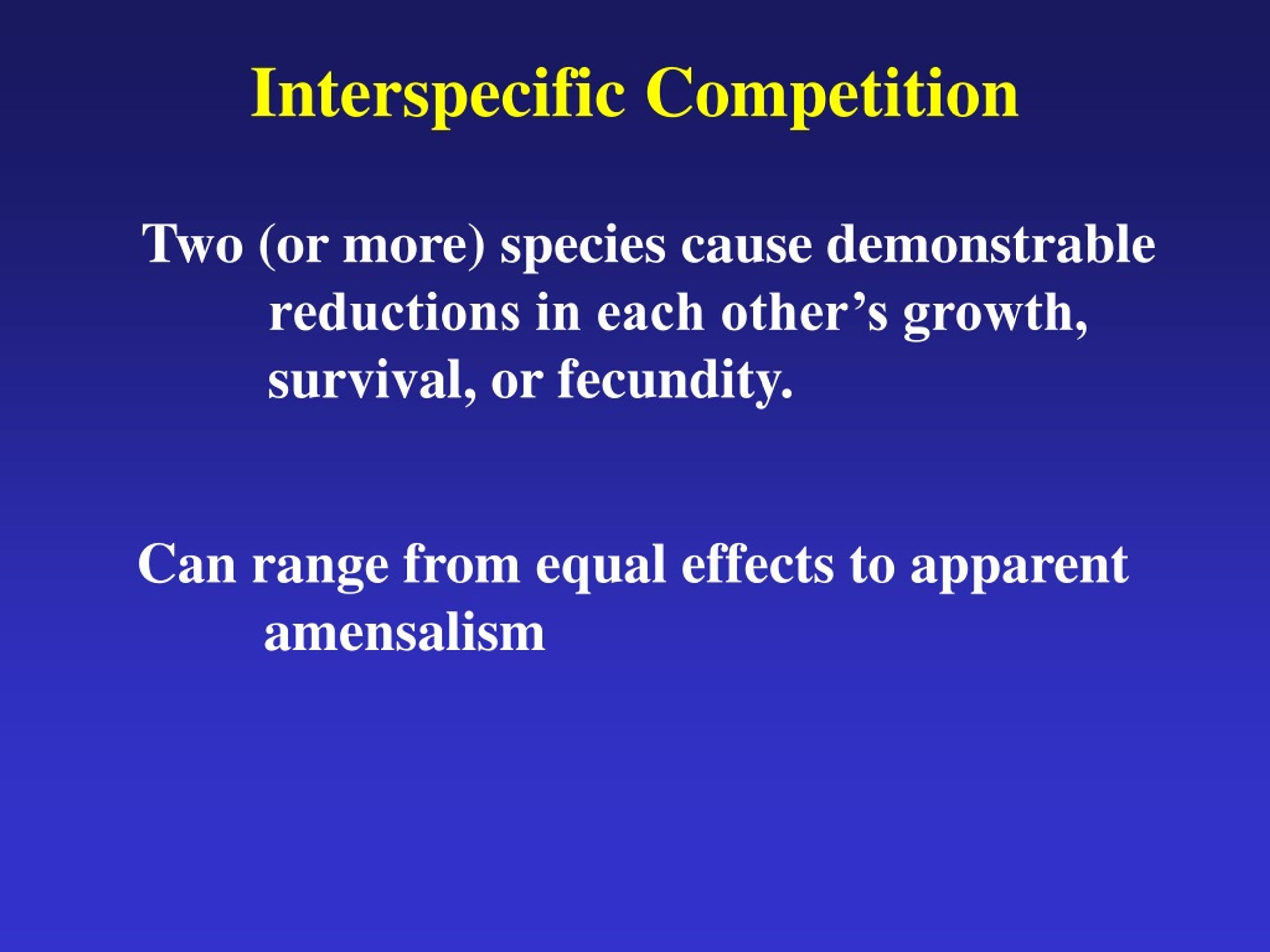 PPT - Interspecific Competition I. PowerPoint Presentation, Free ...