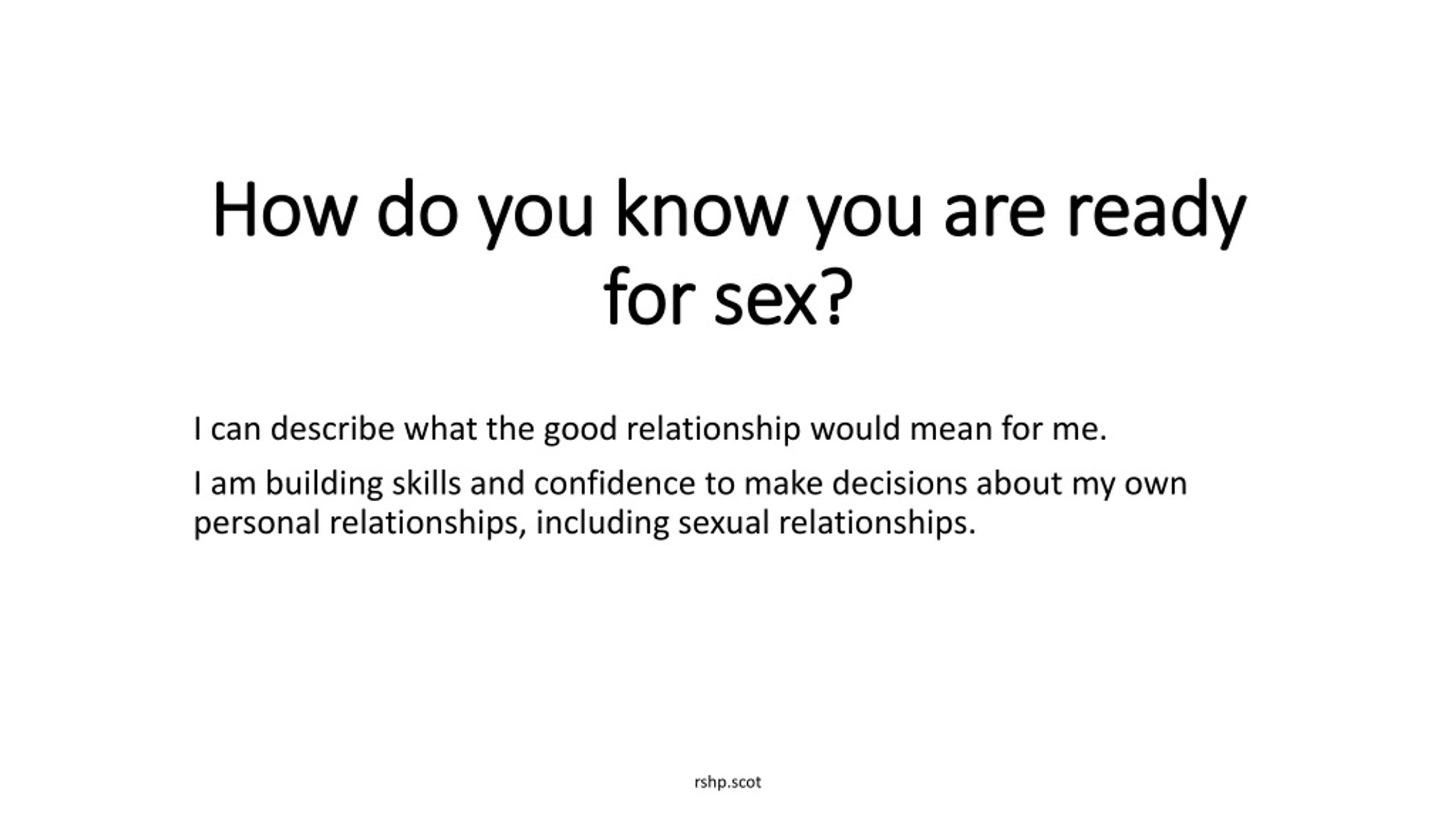 1024px x 576px - PPT - How do you know you are ready for sex? PowerPoint Presentation, free  download - ID:569510
