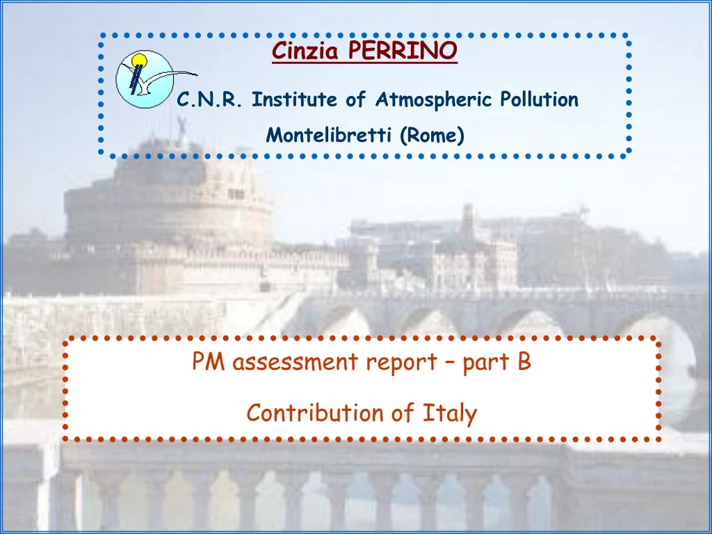 cinzia perrino c n r institute of atmospheric n.