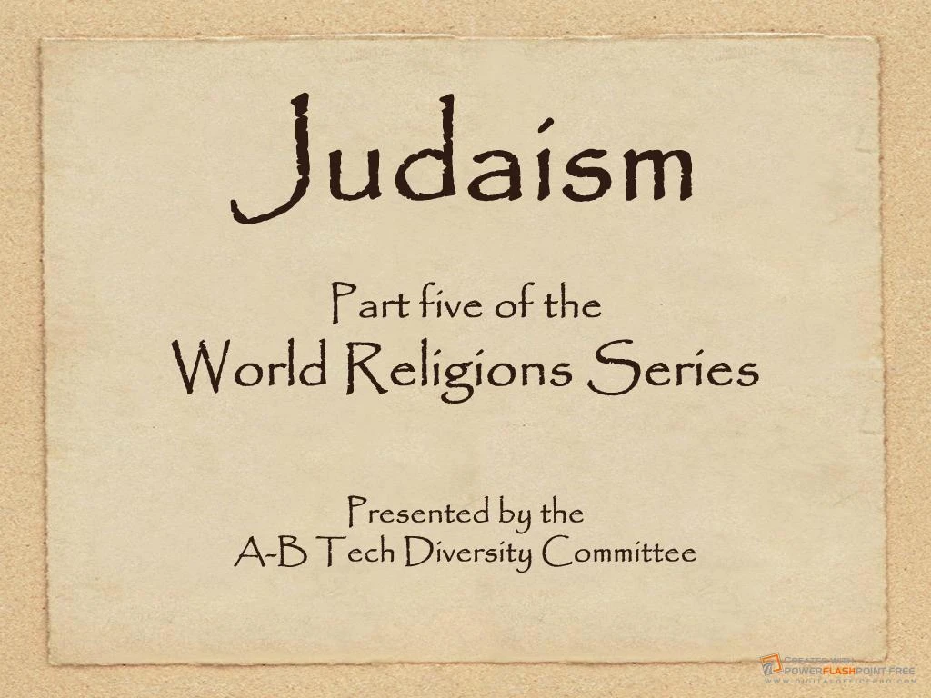 PPT - Judaism PowerPoint Presentation, Free Download - ID:57211