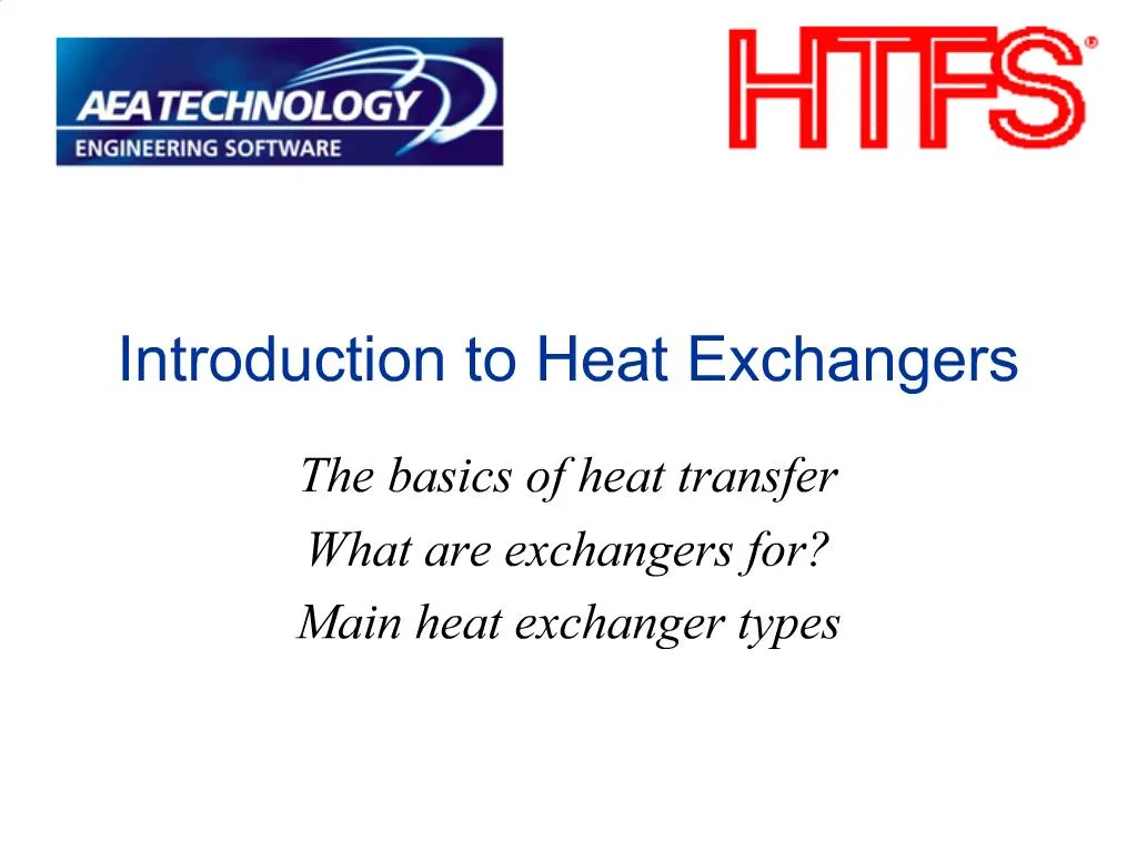 PPT - Introduction To Heat Exchangers PowerPoint Presentation, Free ...