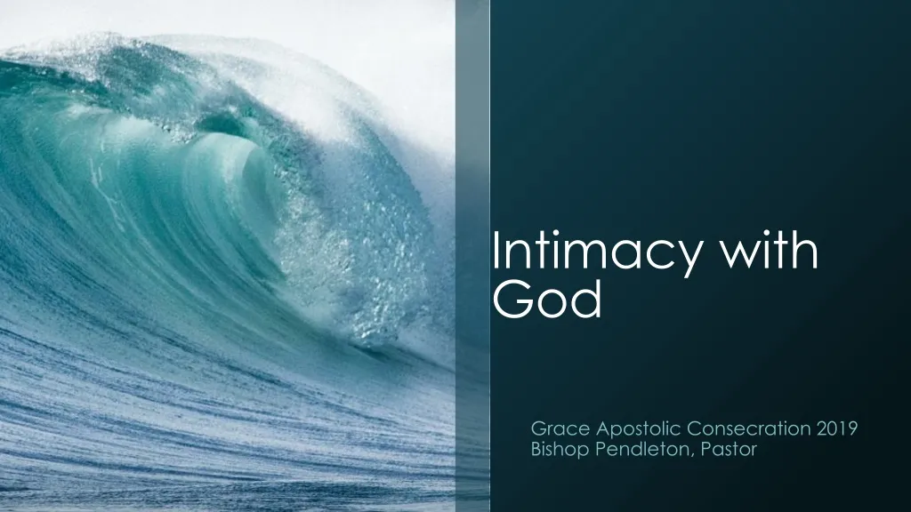 intimacy with god n.