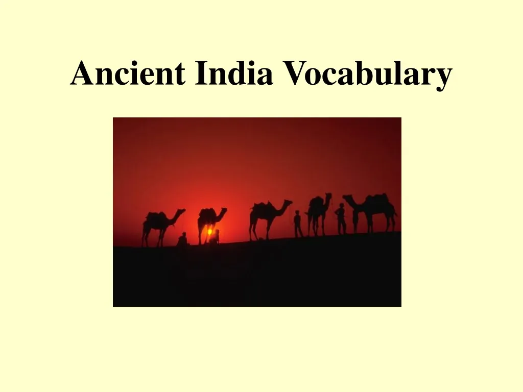 ancient india vocabulary n.