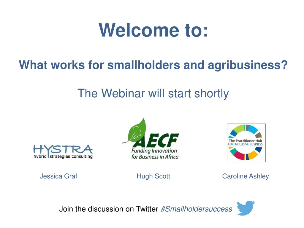 welcome to what works for smallholders n.