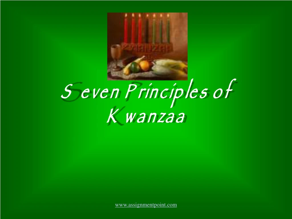 seven principles of kwanzaa n.