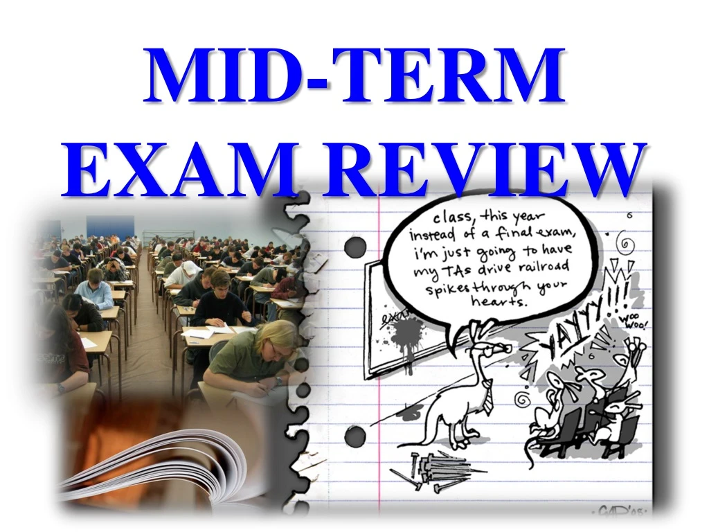 mid term exam review n.