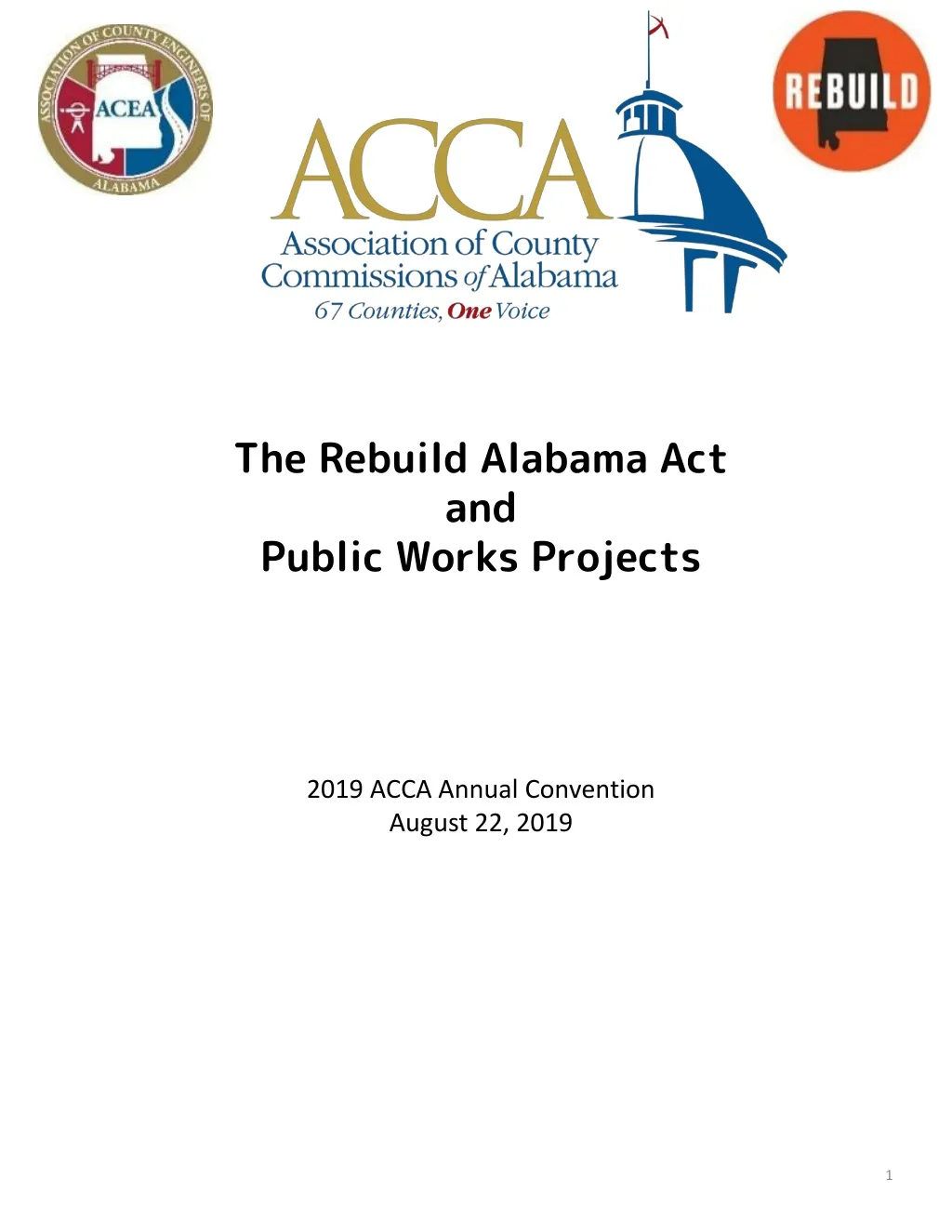 the rebuild alabama act and public works projects n.
