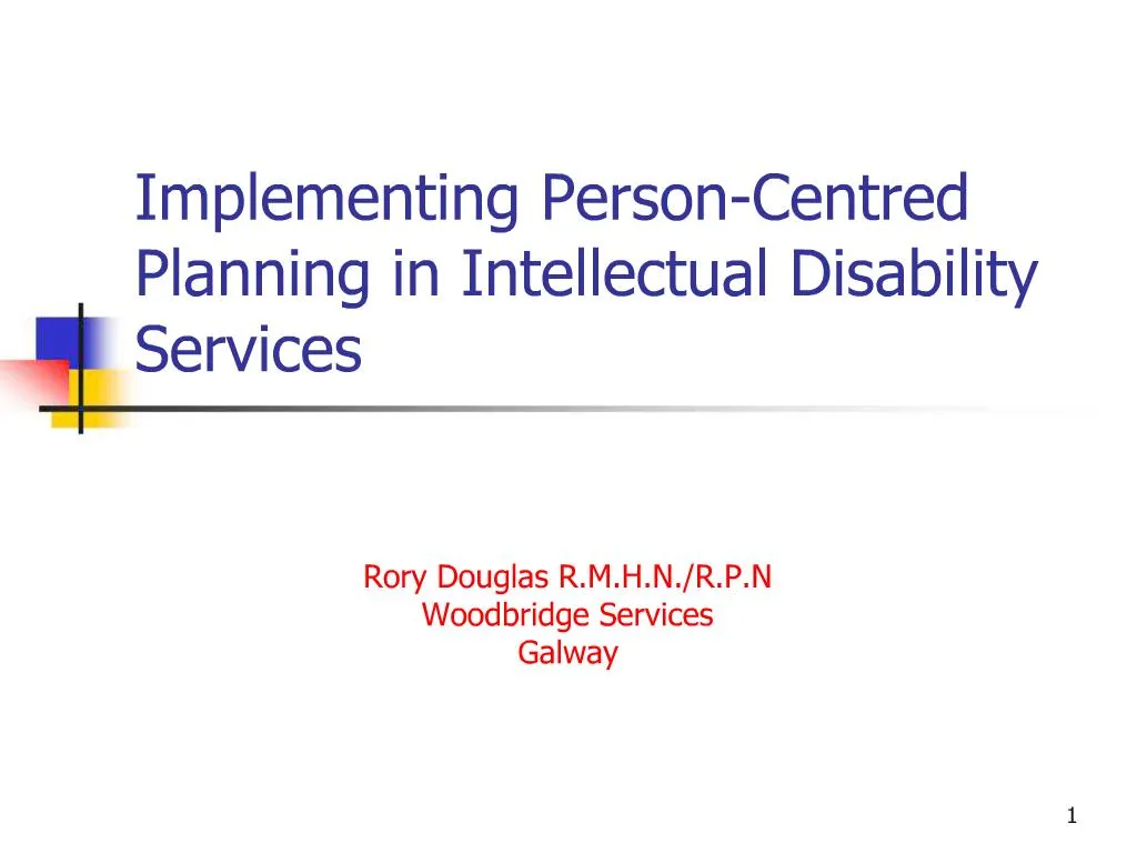 PPT - Implementing Person-Centred Planning in Intellectual Disability ...