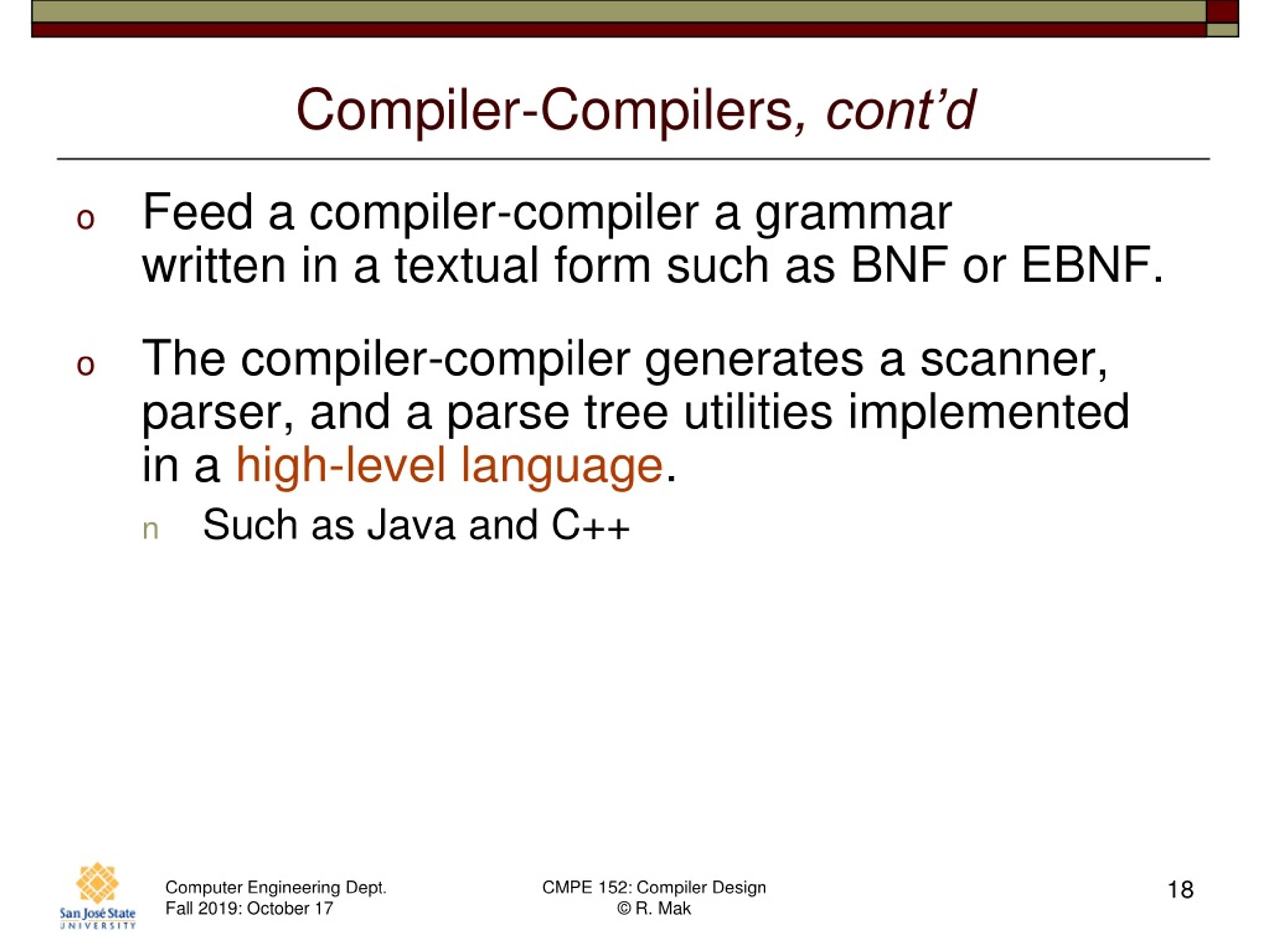 writing a compiler