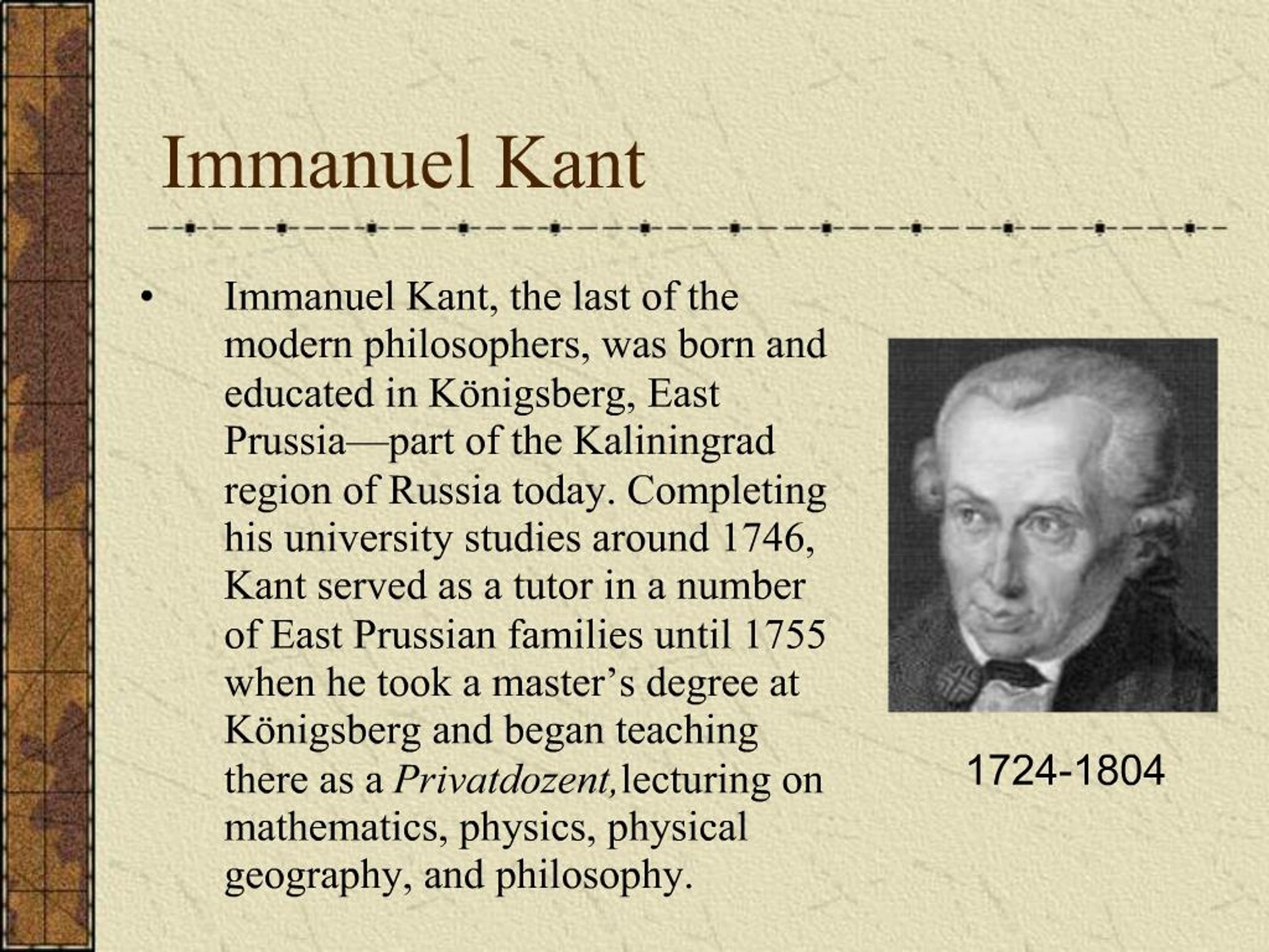 PPT - Immanuel Kant PowerPoint Presentation, free download - ID:579523