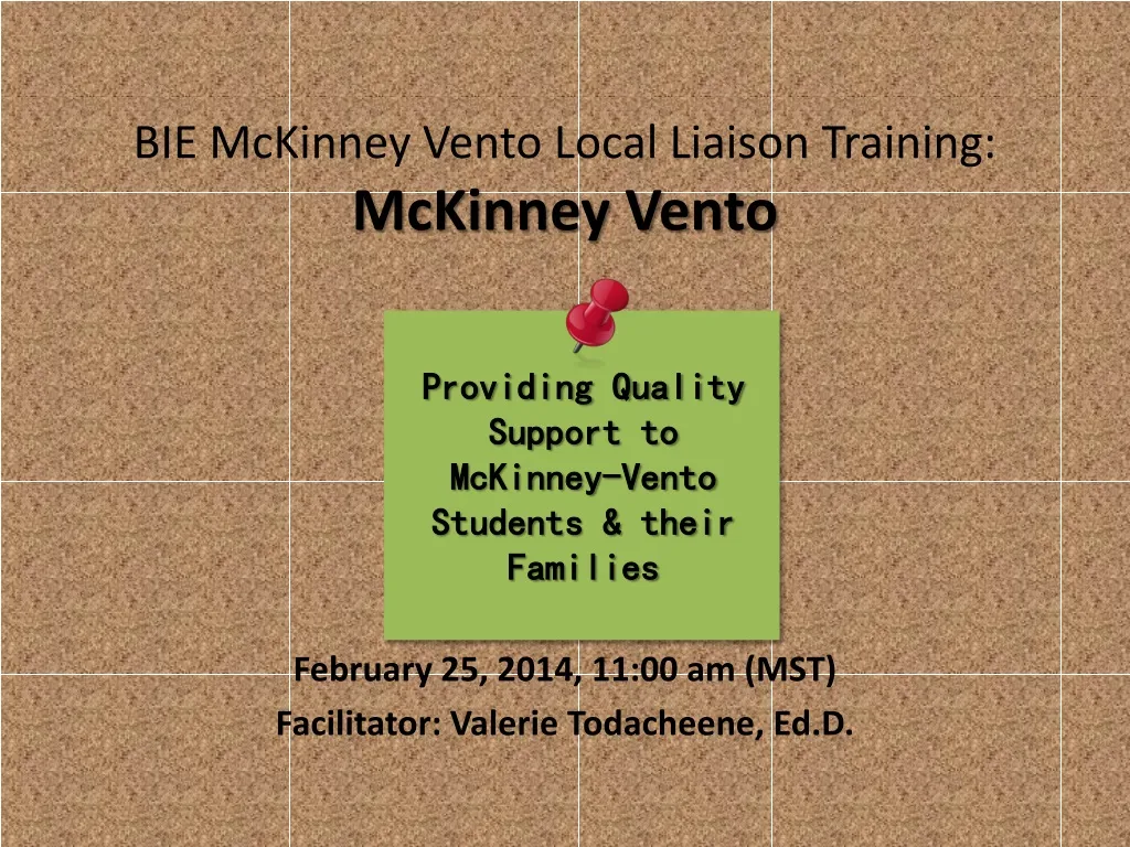 bie mckinney vento local liaison training mckinney vento n.