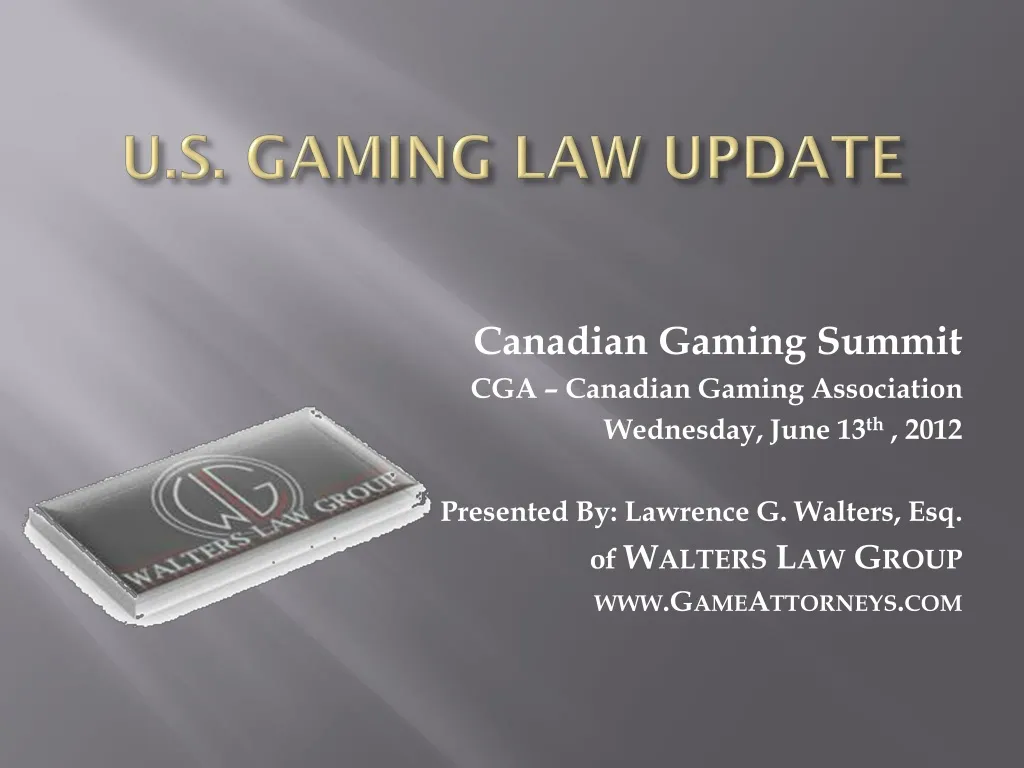 laws on online gaming