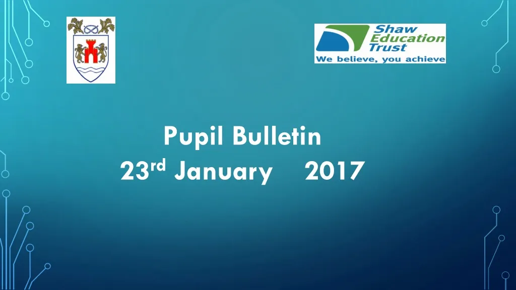 pupil bulletin 23 rd january 2017 n.