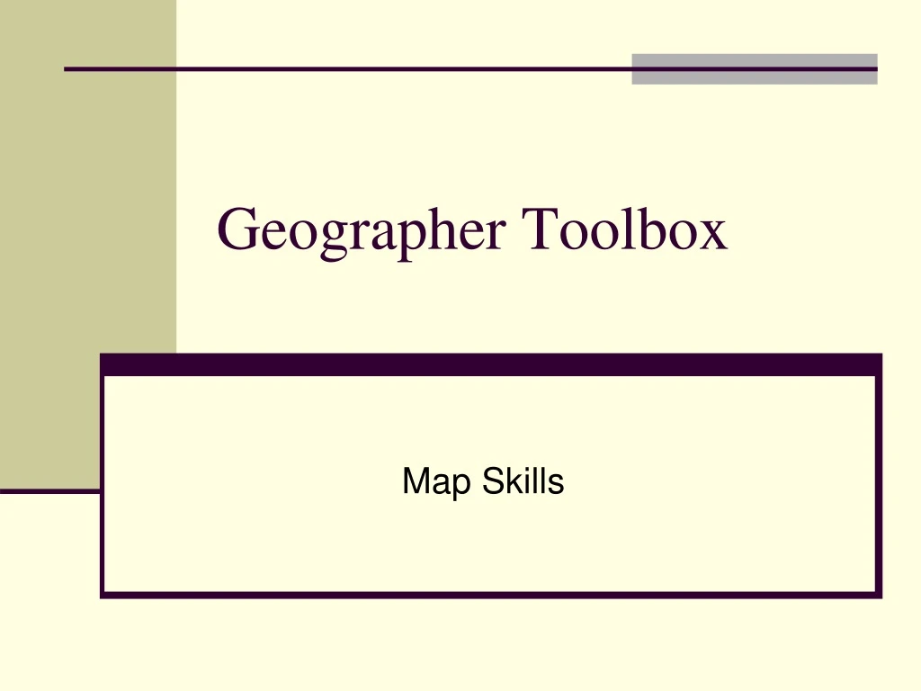 geographer toolbox n.