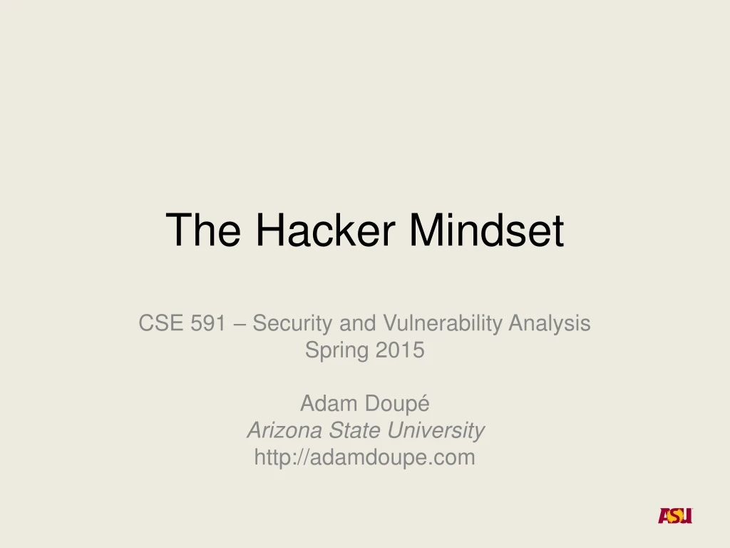 the hacker mindset n.