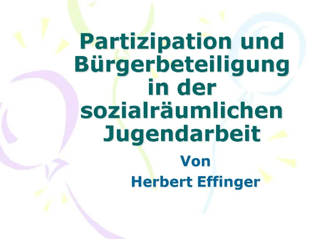 PPT - Partizipation Und B Rgerbeteiligung In Der Sozialr Umlichen ...