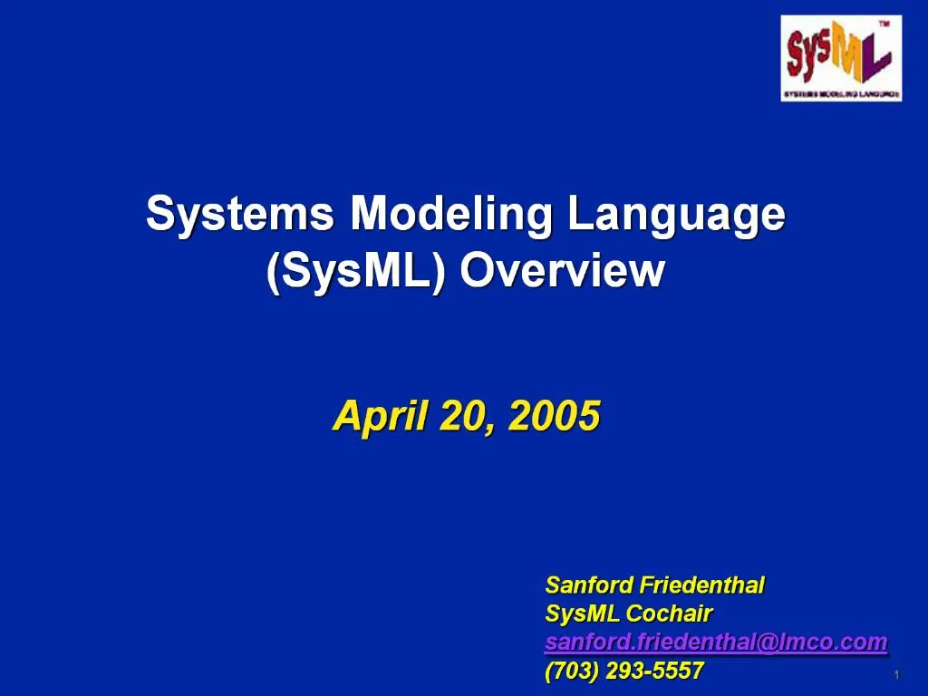 Ppt Systems Modeling Language Sysml Overview Powerpoint Presentation Id594265 9483