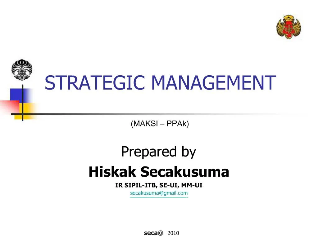 PPT - STRATEGIC MANAGEMENT PowerPoint Presentation, Free Download - ID ...