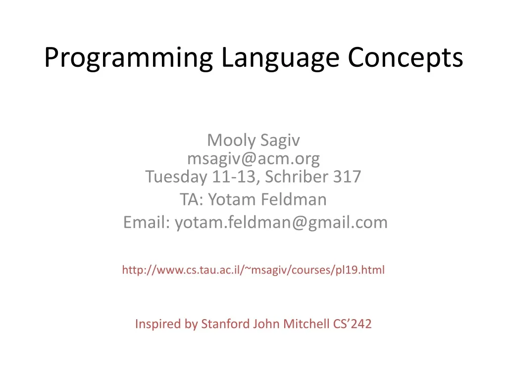 concepts of programming languages 12
