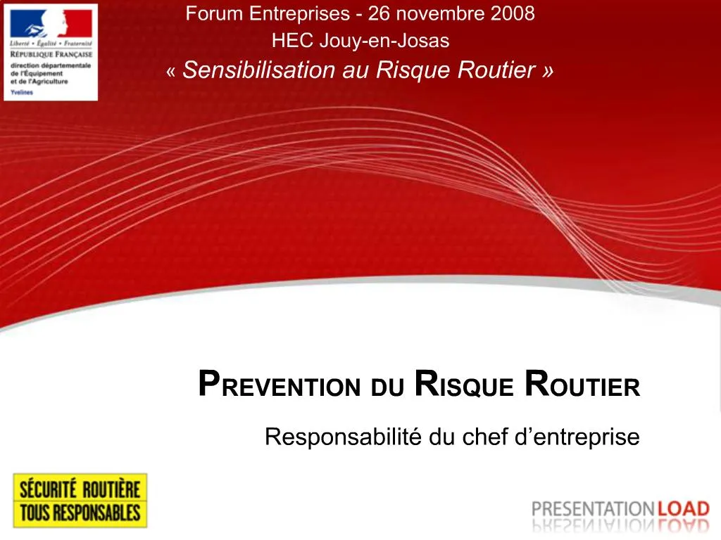 PPT - PREVENTION DU RISQUE ROUTIER PowerPoint Presentation, Free ...