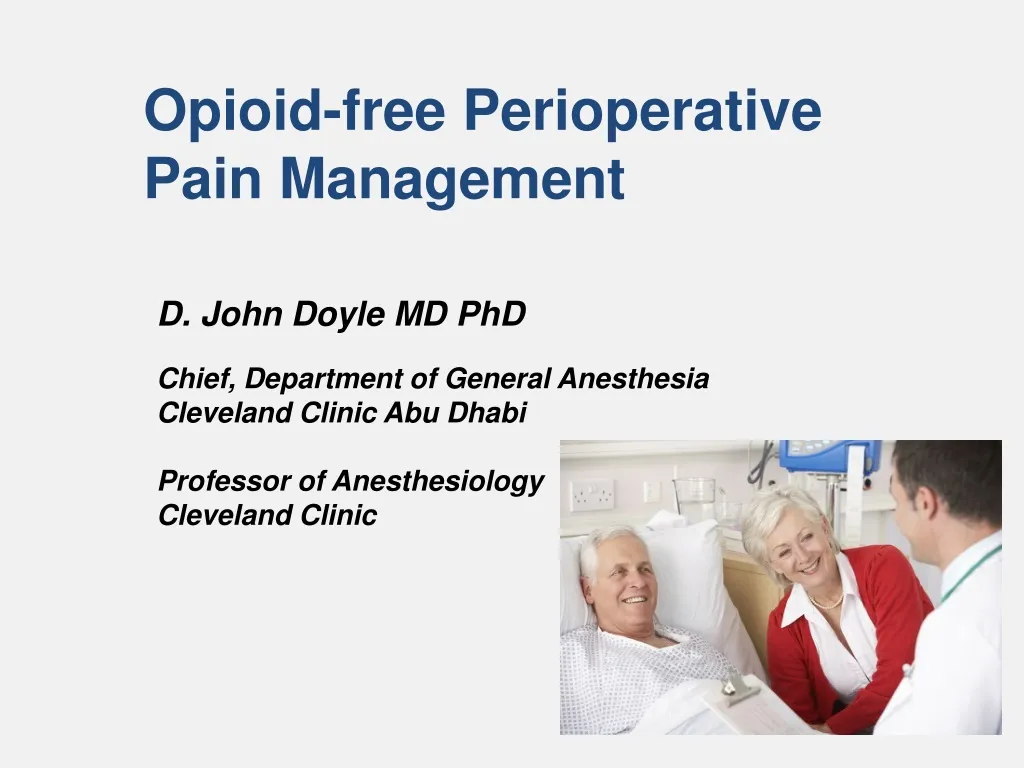 opioid free perioperative pain management n.