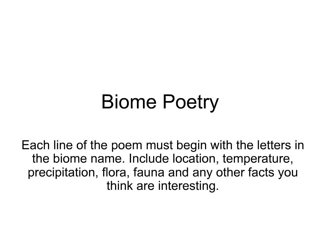 Ppt Biome Poetry Powerpoint Presentation Free Download Id