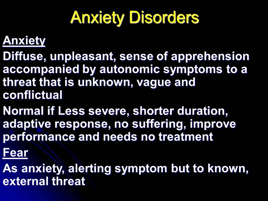 Ppt Anxiety Disorders Powerpoint Presentation Free Download Id605295