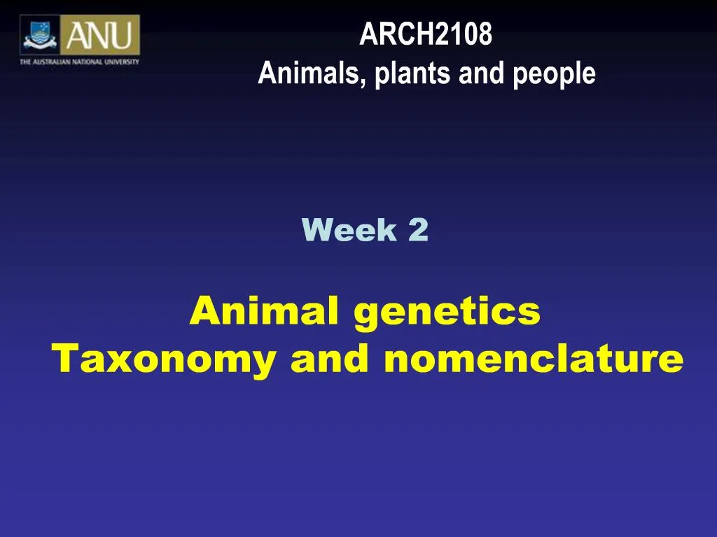 Ppt Arch2108 Animals Plants And People Powerpoint Presentation Free