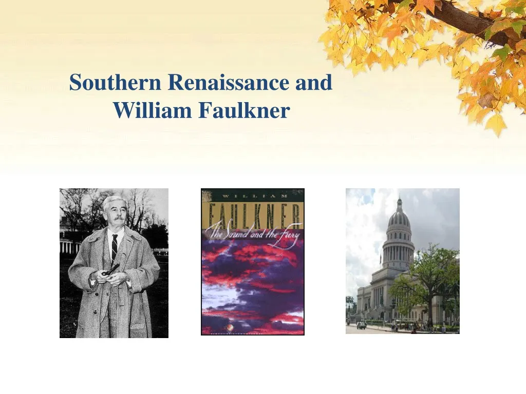 southern renaissance and william faulkner n.