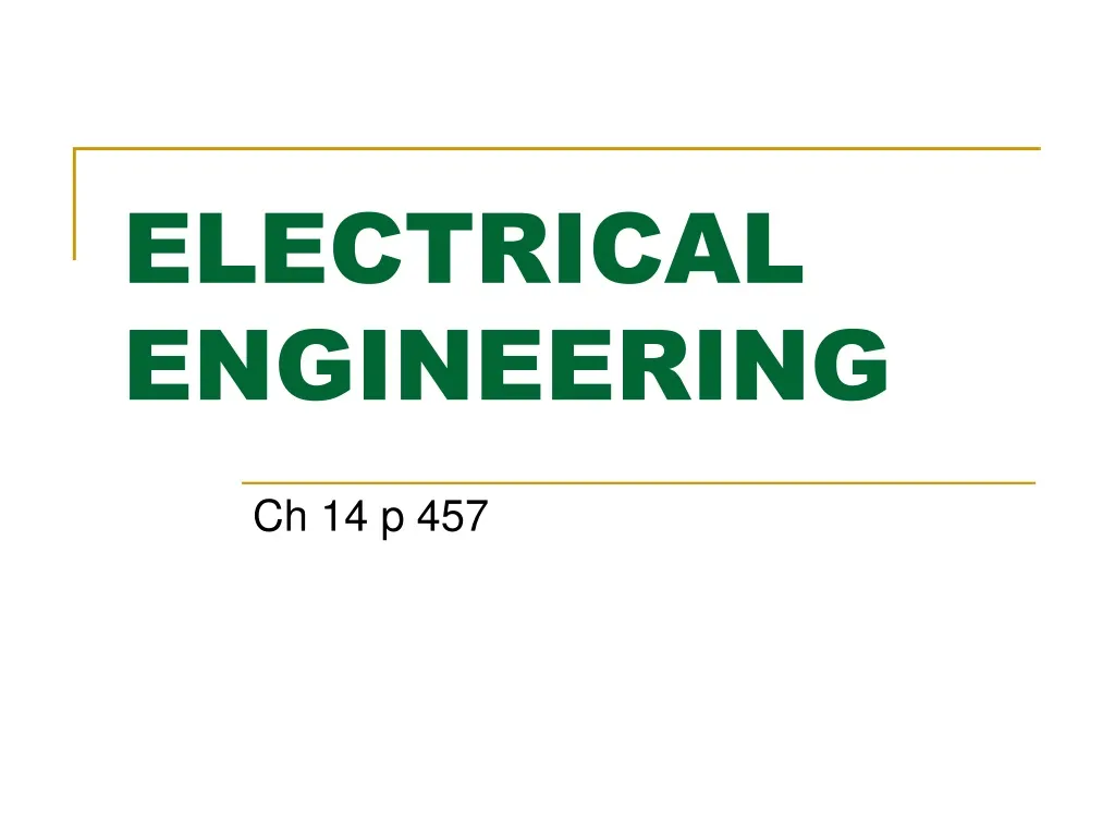 PPT - ELECTRICAL ENGINEERING PowerPoint Presentation, Free Download ...