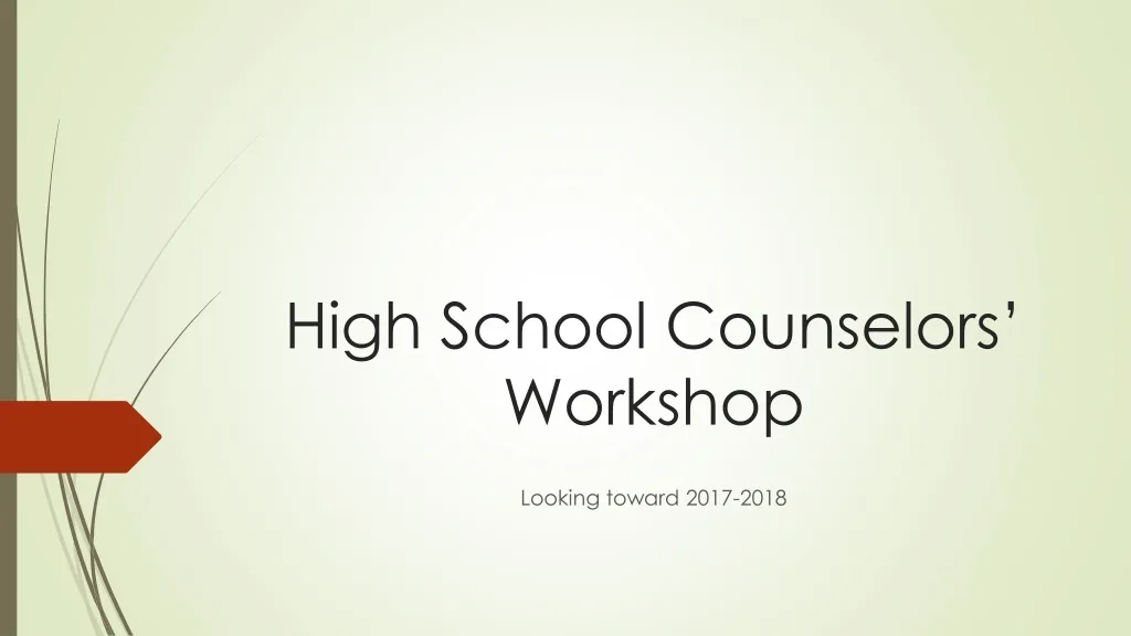 presentation high school counselors