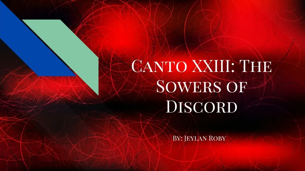 canto xxiii the sowers of discord n.