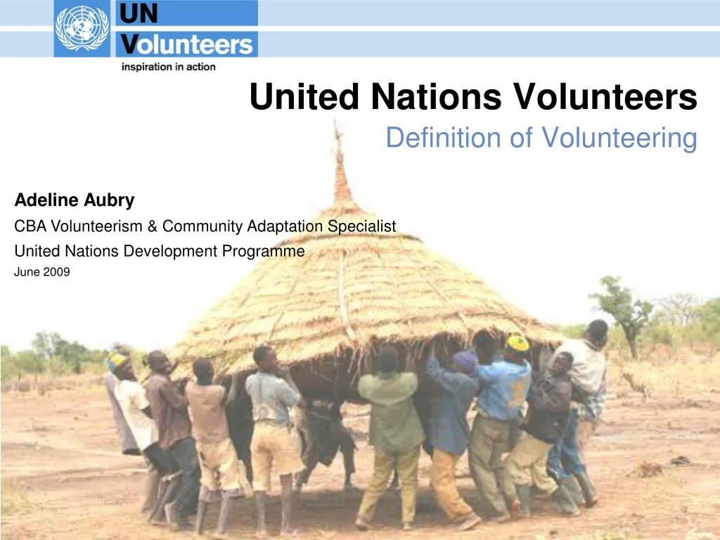 united nations volunteers definition of volunteering n.
