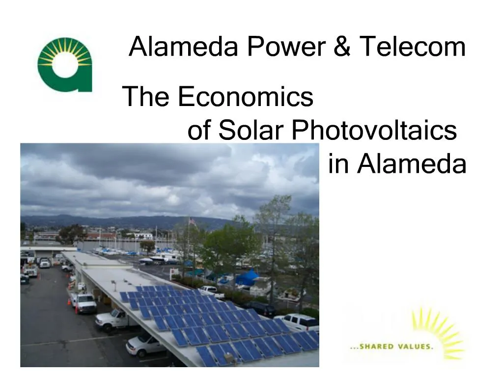 PPT Alameda Power Telecom The Economics Of Solar Photovoltaics In 