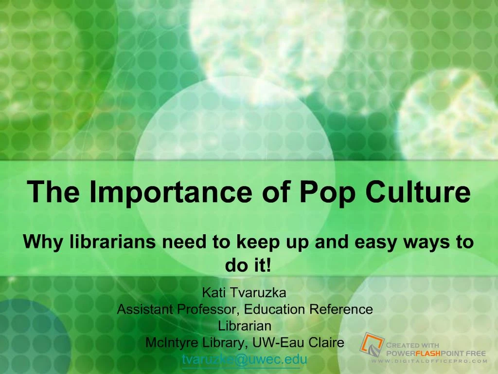 PPT The Importance of Pop Culture PowerPoint Presentation, free