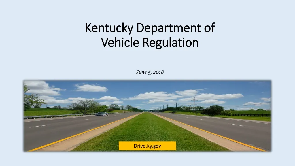 kentucky department of vehicle regulation n.