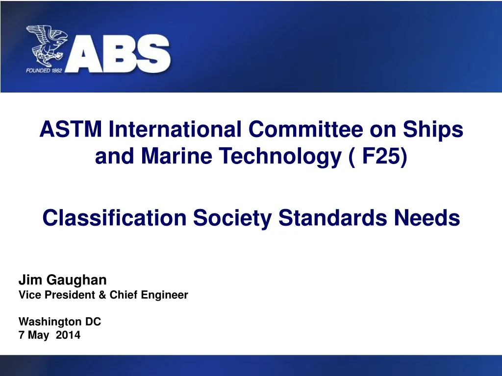 astm international committee on ships and marine n.