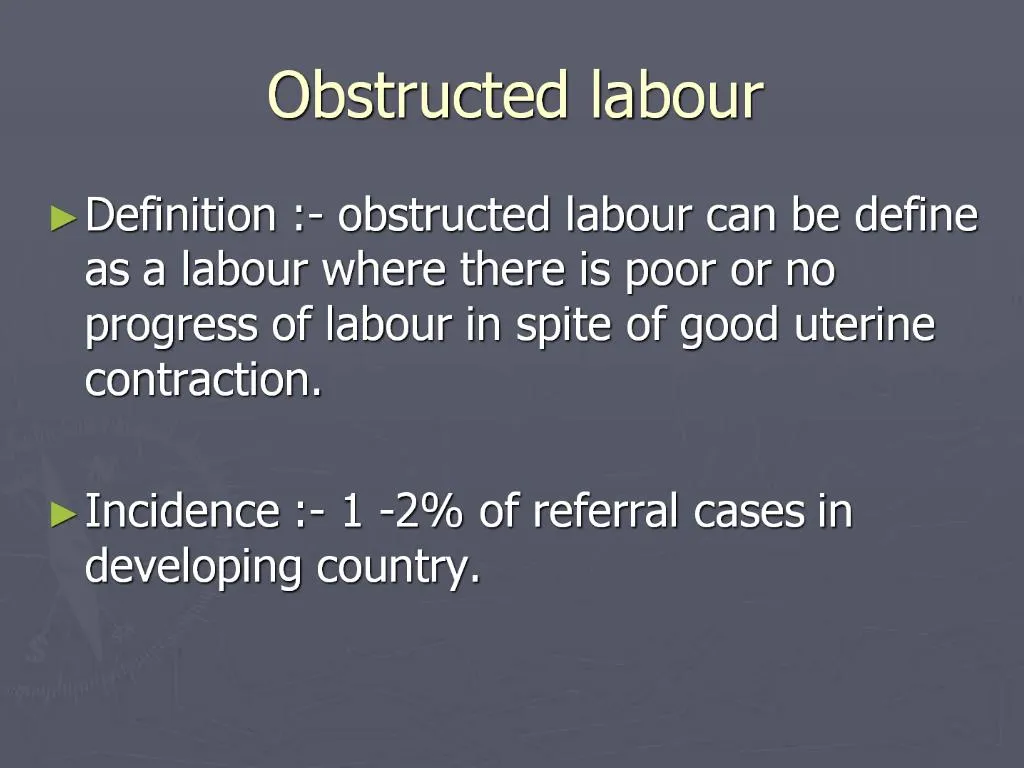 case study of obstructed labour