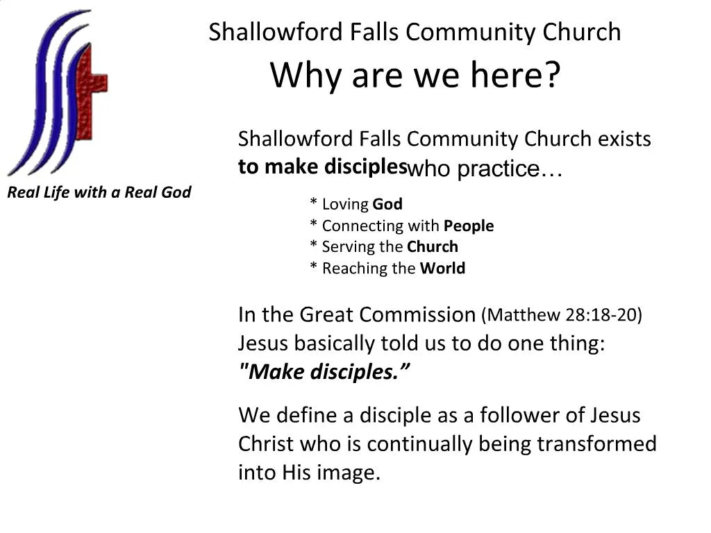 PPT Shallowford Falls Community Church Why are we here PowerPoint