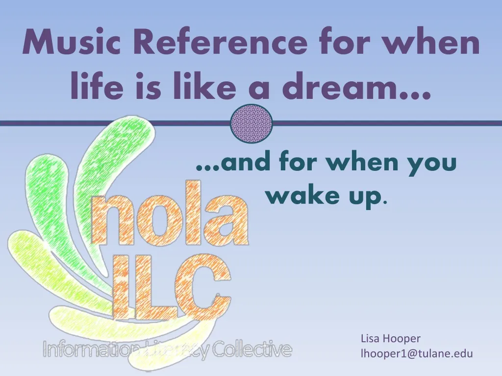 music reference for when life is like a dream n.