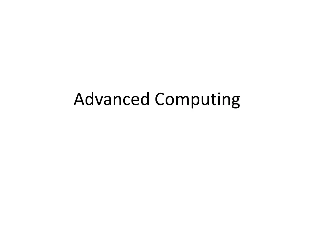 advanced computing n.