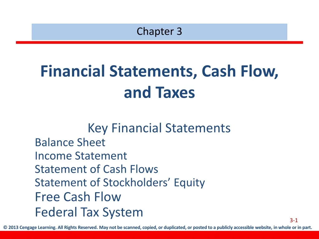 PPT - Financial Statements, Cash Flow, And Taxes PowerPoint ...