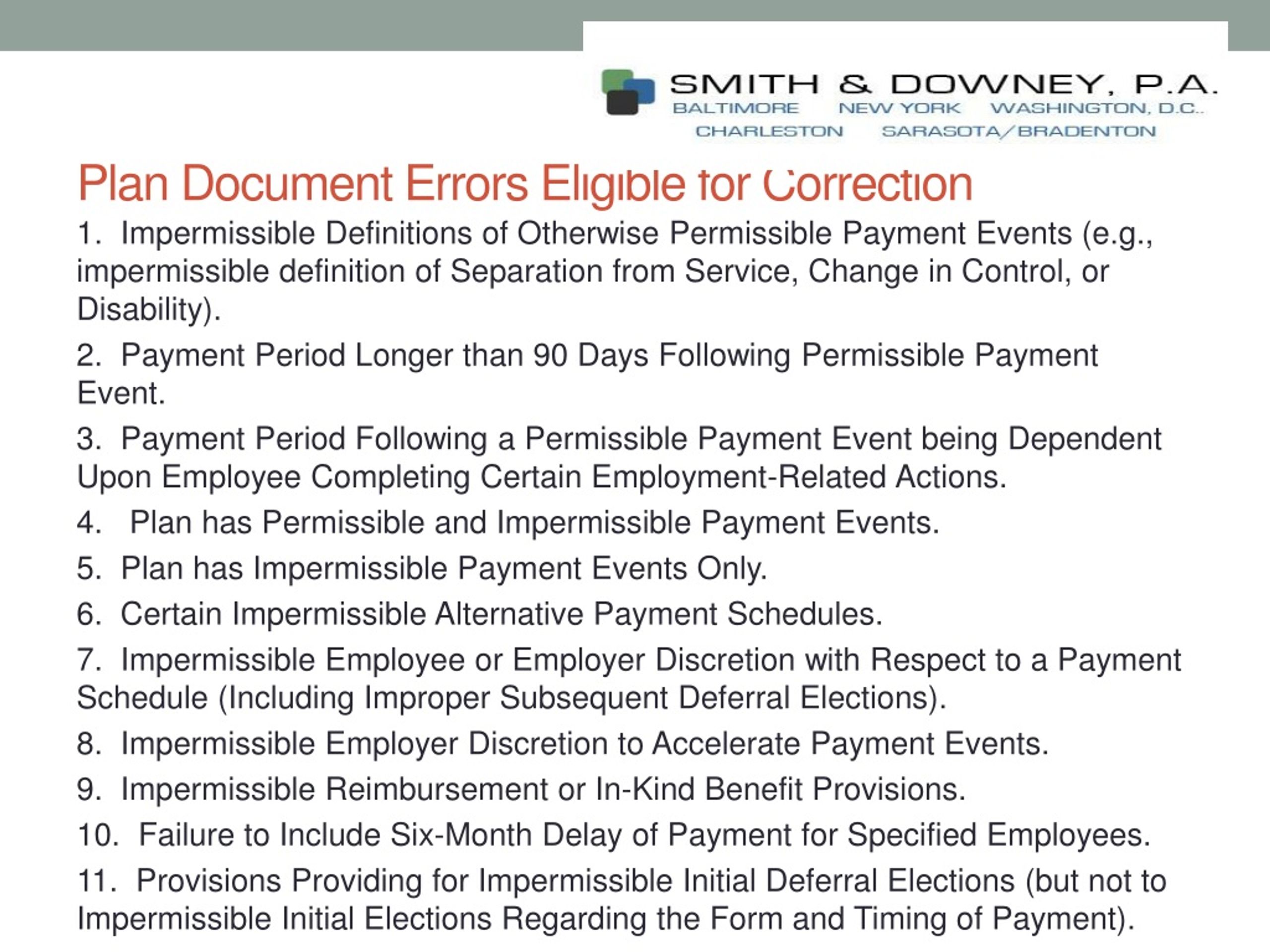 PPT - Nonqualified Plan Self-Audit Techniques And Correction Programs ...