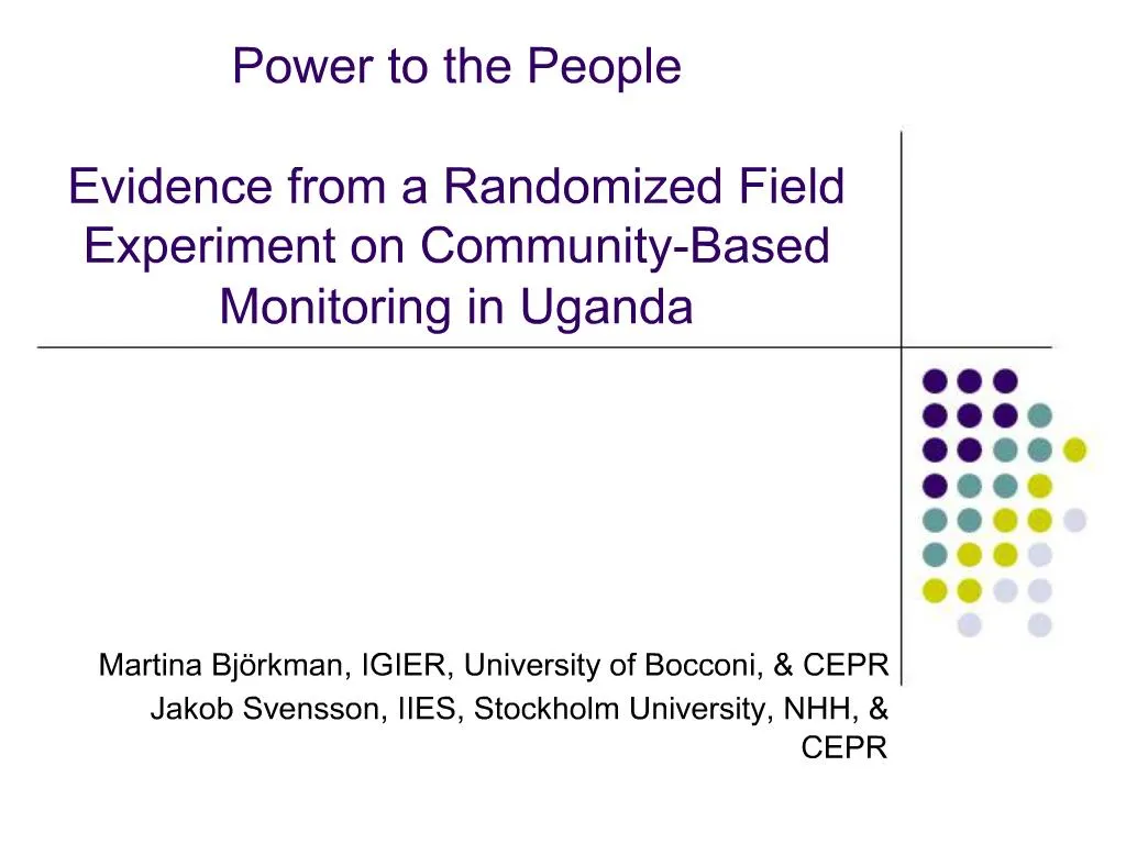 the randomized field experiment