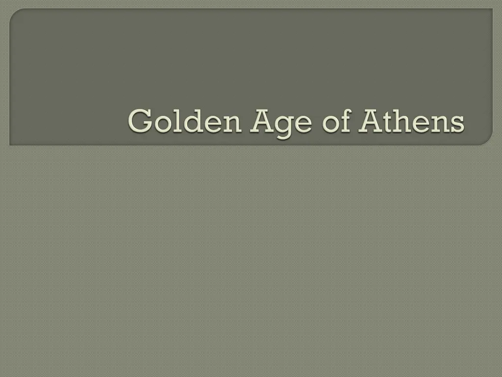 golden age of athens n.