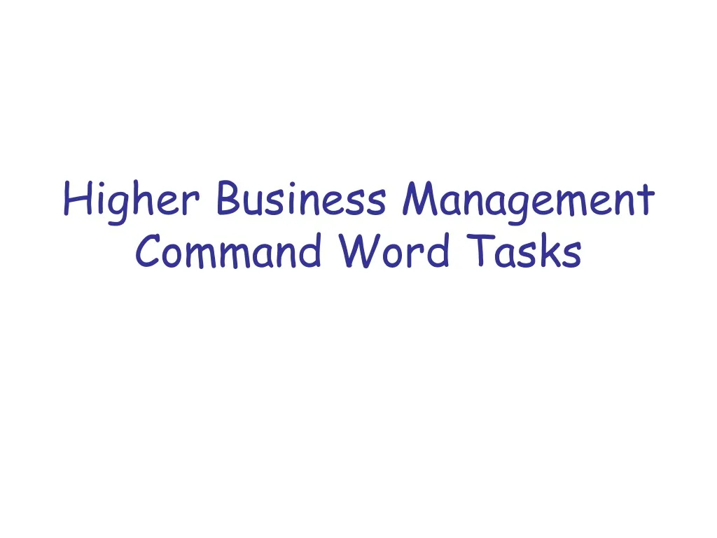 higher business management assignment word count