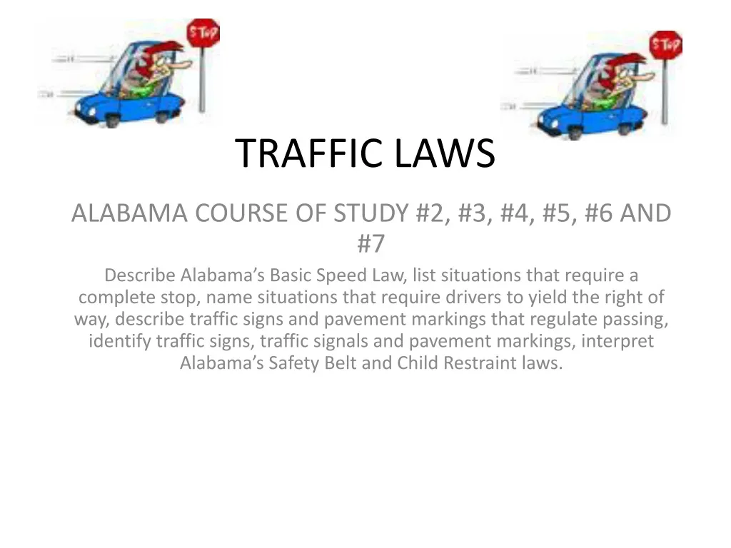 PPT TRAFFIC LAWS PowerPoint Presentation, free download ID642286