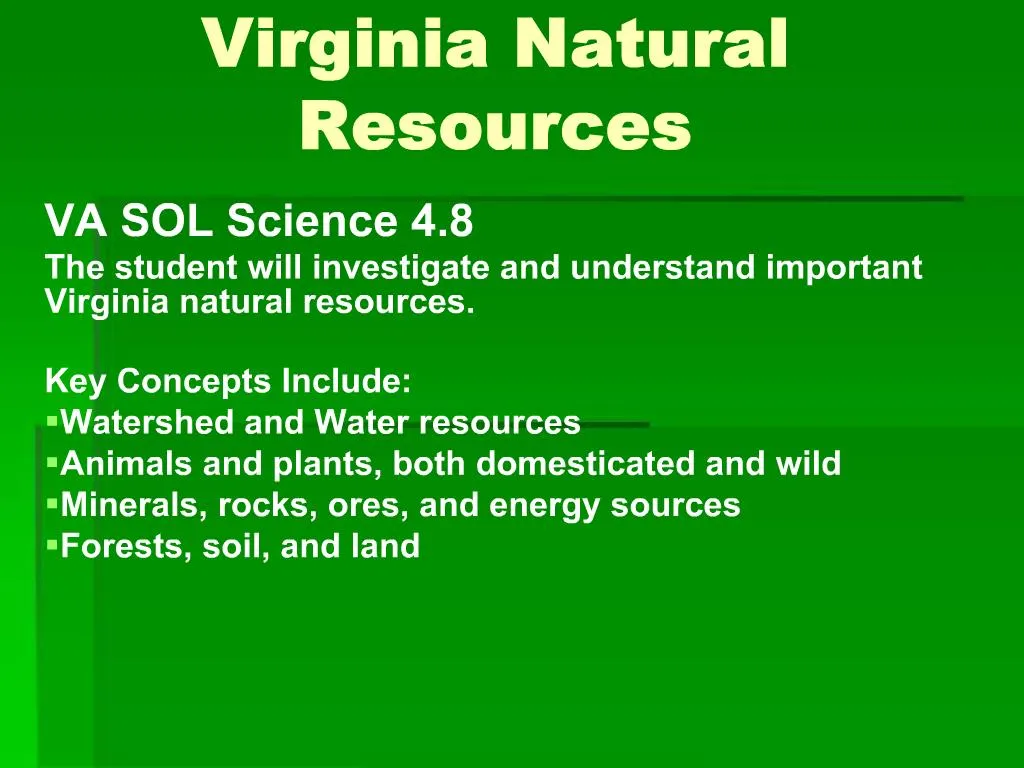 PPT - Virginia Natural Resources PowerPoint Presentation, free download ...